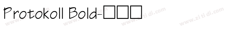 Protokoll Bold字体转换